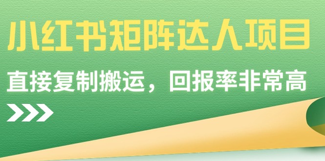 （9019期）小红书矩阵达人项目，直接复制搬运，回报率非常高