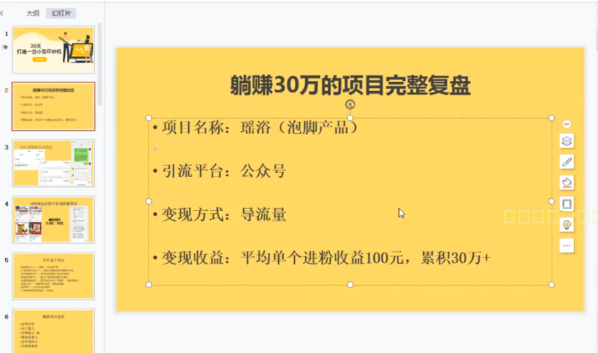 （2731期）30天打造一台小型印钞机：躺赚30万的项目完整复盘（视频教程）