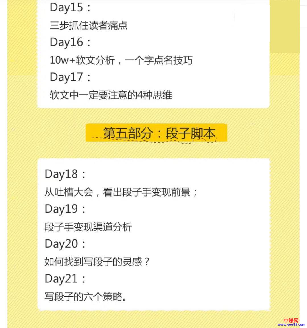 （906期）每天30分钟 21天掌握如何靠写作月赚50000（全套21节视频课程）