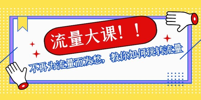 （1072期）流量大课：不再为流量而发愁，教你如何玩转流量，助你获取百万流量