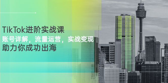 （2749期）TikTok进阶实战课：账号详解，流量运营，实战变现，助力你成功出海