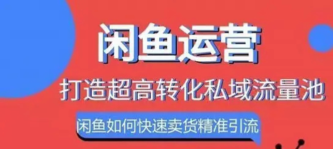 （1086期）闲鱼如何快速卖货精准引流打造私域流量池，快速卖货月赚过万