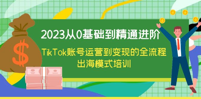 （6299期）2023从0基础到精通进阶，TikTok账号运营到变现的全流程出海模式培训