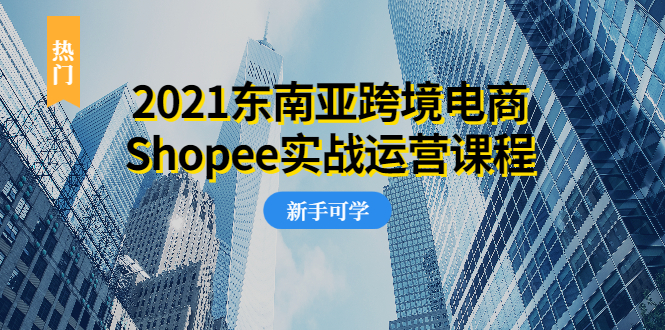 （1951期）2021东南亚跨境电商Shopee实战运营课程，0基础、0经验、0投资的副业项目