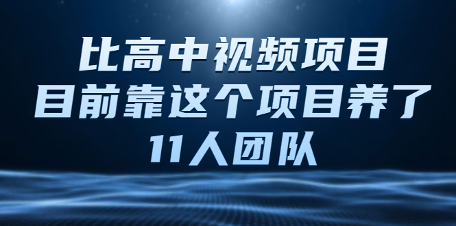 （2136期）中视频项目，目前靠这个项目养了11人团队【视频课程】