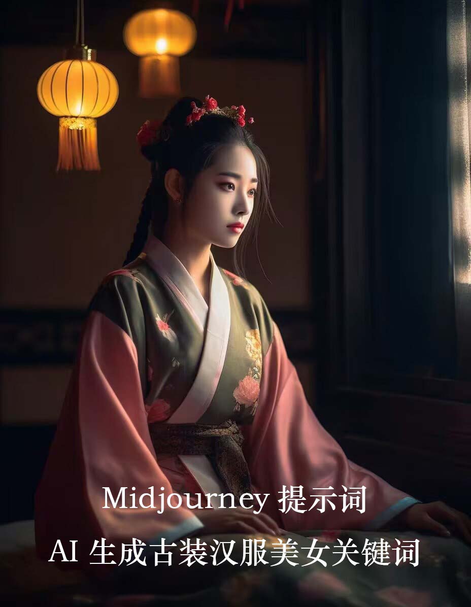 （8814期）Midjourney关键词-AI生成中国风古装汉服美女人像提示关键词