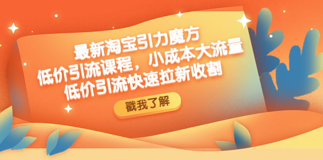 （4708期）最新淘宝引力魔方低价引流实操：小成本大流量，低价引流快速拉新收割