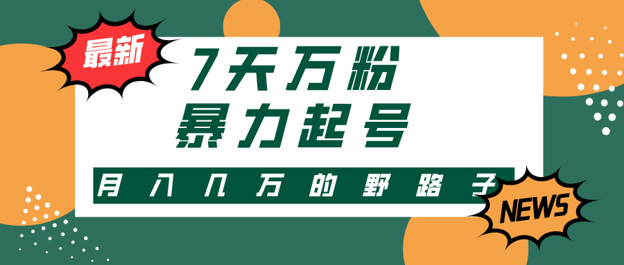 （13047期）3-7天万粉，快手暴力起号，多种变现方式，新手小白秒上手，单月变现几…